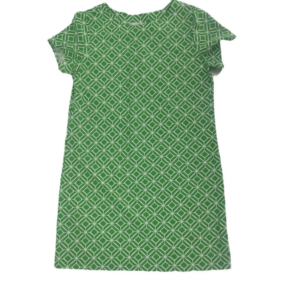 Jude Connally Green Geometric Print Mini Dress Size L (Fits Small) - Picture 2 of 6
